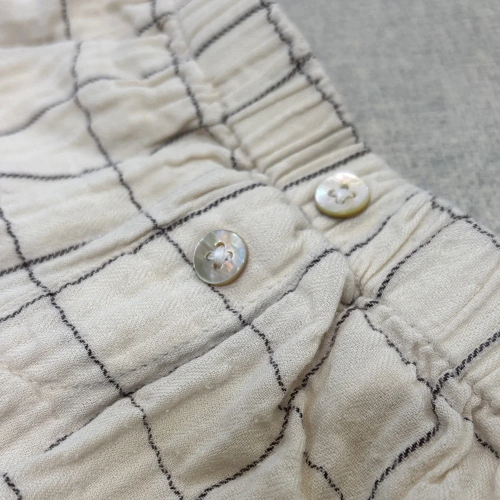 Rylee + Cru Checkered Tan Diaper Cover